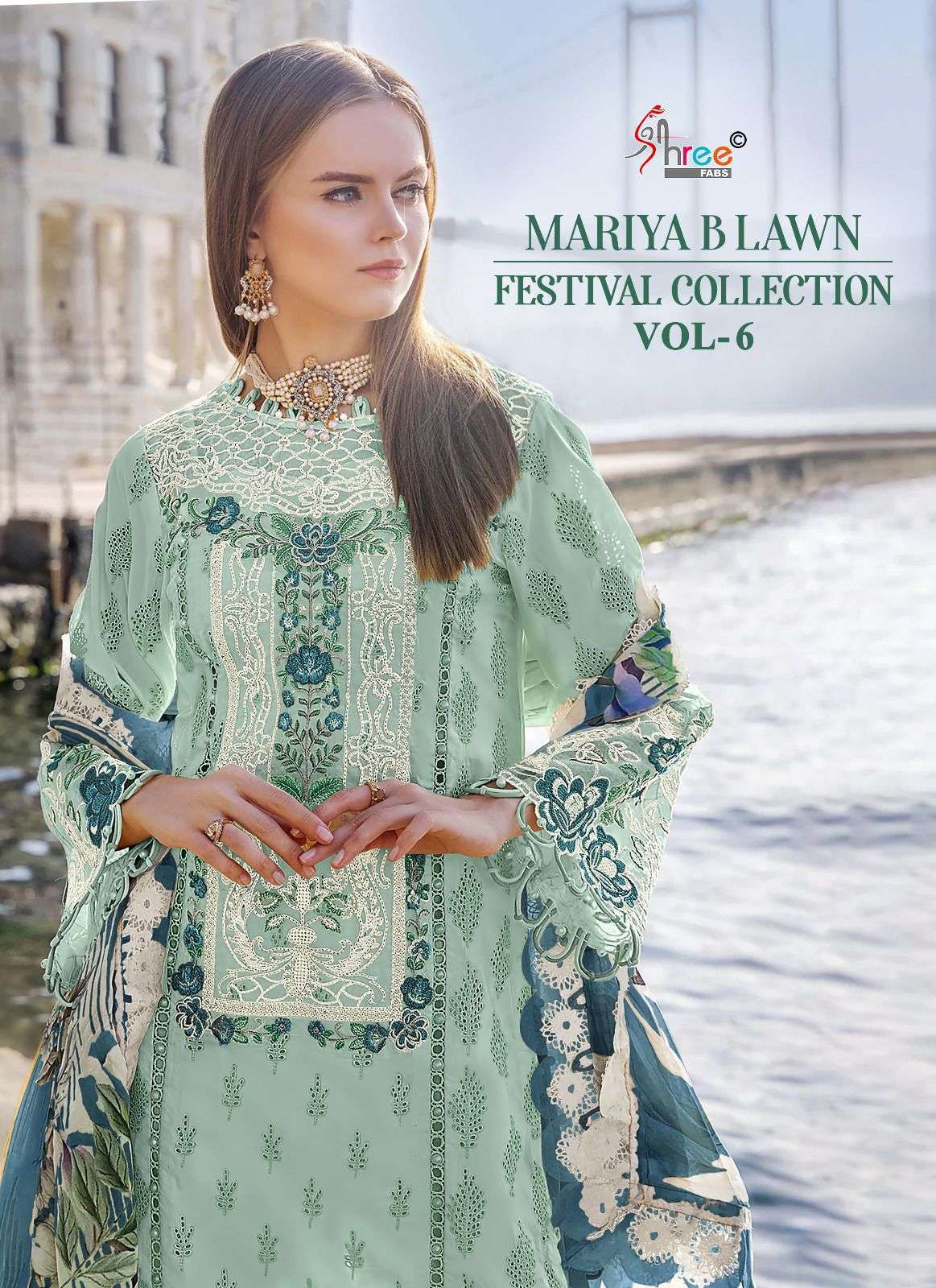 MARIYA B LAWN FESTIVAL COLLECTION VOL-6 BY SHREE FABS 3611 TO 3616 SERIES LAWN PAKISTANI DRESSES