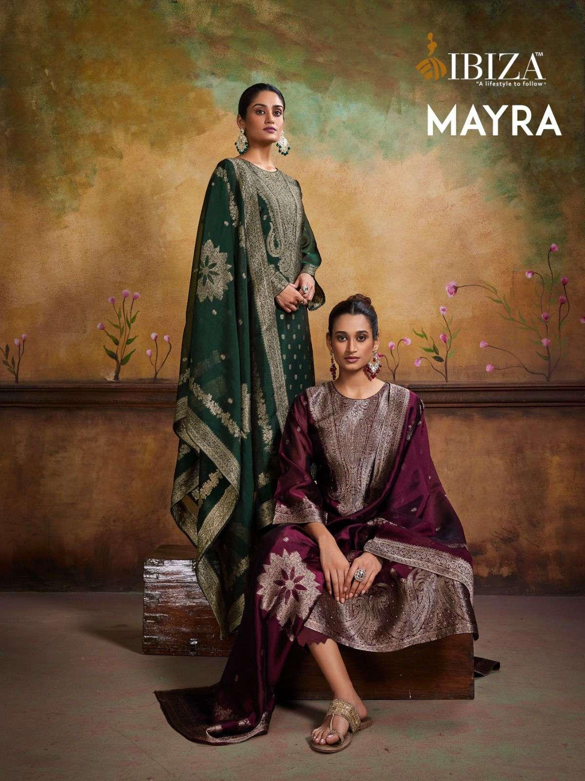 MAYRA BY IBIZA LIFESTYLE 15605 TO 15608 SERIES BANGLORI SILK HAND WORK DRESSES