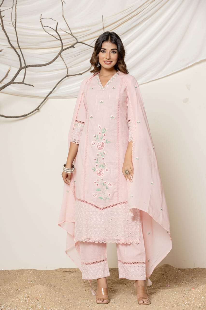 MD-711 BY AQSAWHOLESALE PREMIUM COTTON EMBROIDERY READYMADE DRESSES