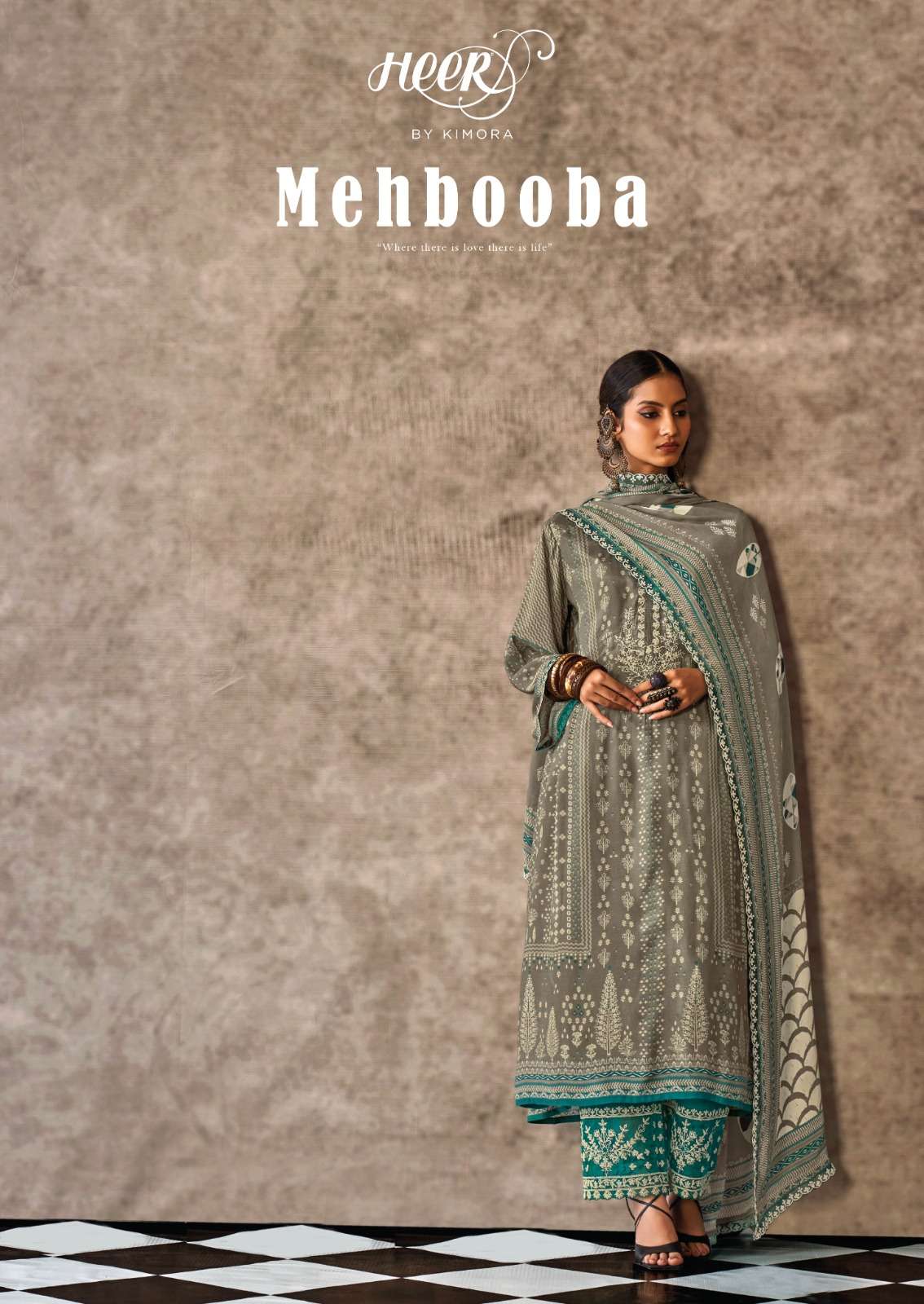 MEHBOOBA BY HEER 9381 TO 9386 SERIES PURE MUSLIN PRINT EMBROIDERY WORK DRESSES