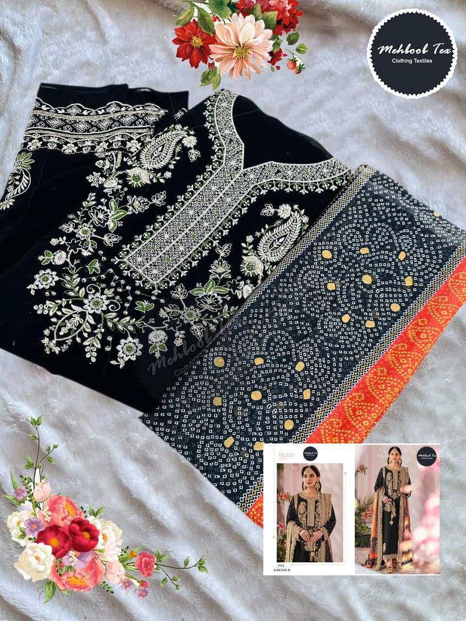 MT-1333 COLOURS BY MEHBOO TEX GEORGETTE HEAVY EMBROIDERY WORK PAKISTANI DRESSES