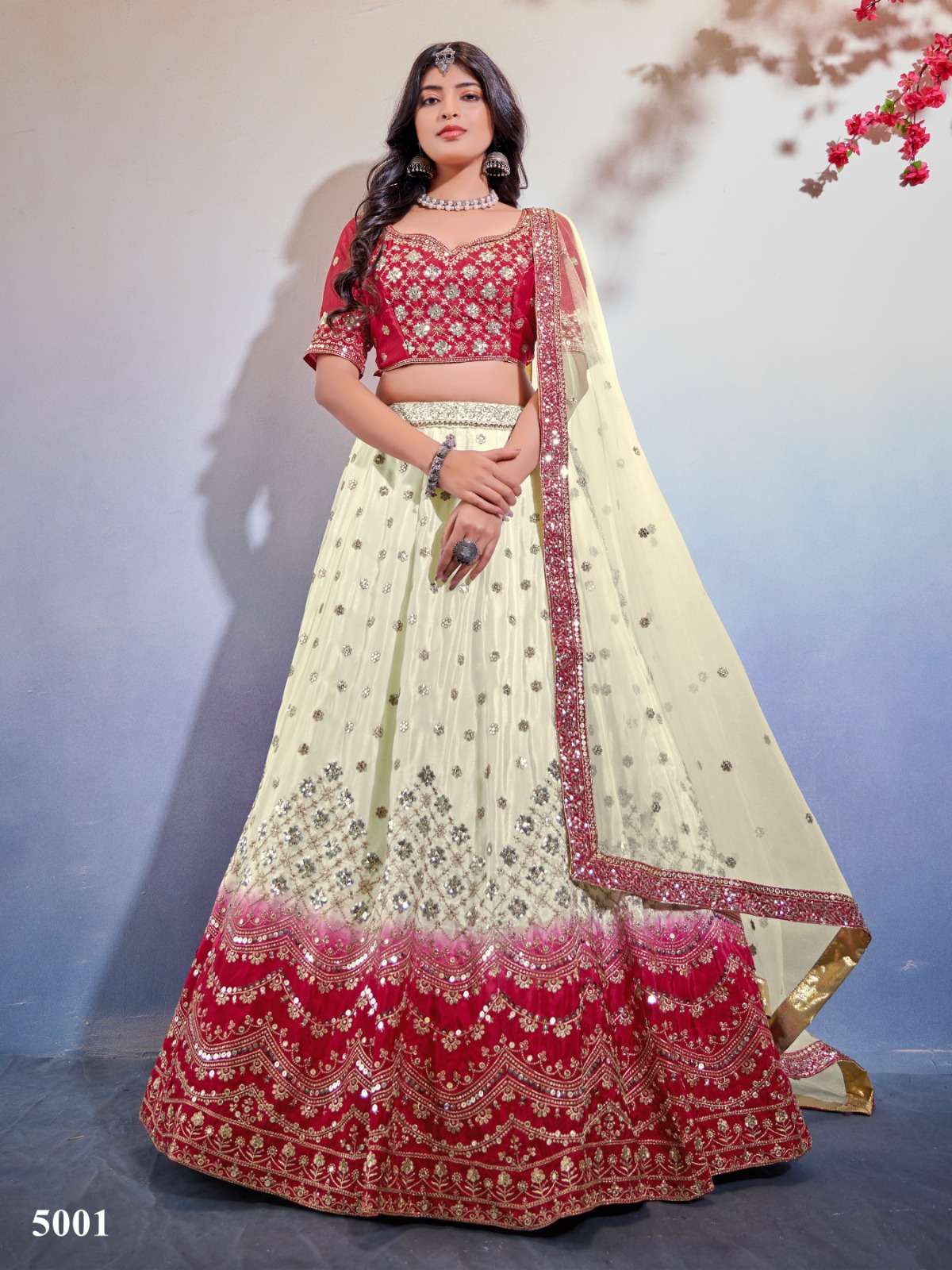 OCCATIONS VOL-1 BY ANANTESH LIFESTYLE 5001 & 5002 SERIES CHINNON WORK FESTIVE LEHENGAS