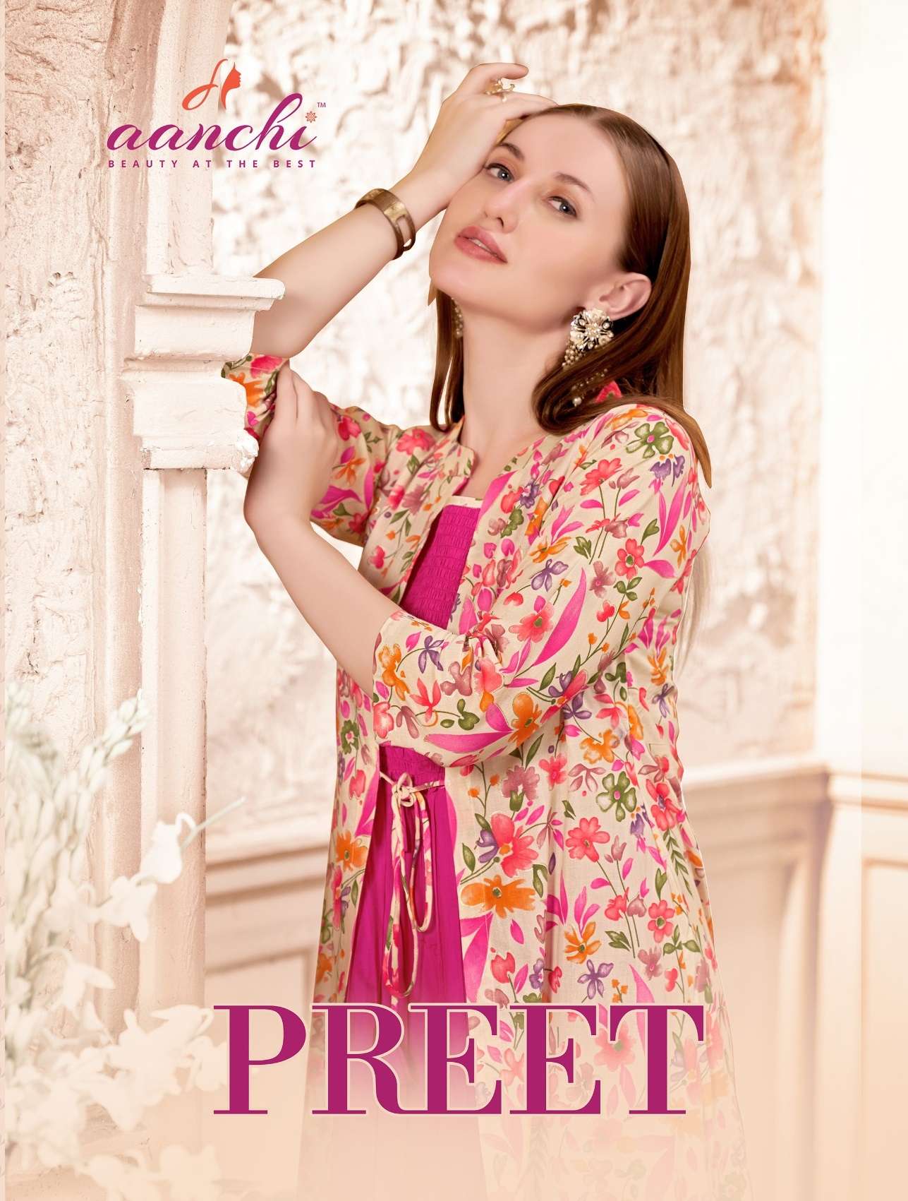 PREET BY AANCHI 1001 TO 1004 SERIES PURE COTTON PRINT WORK KURTIS