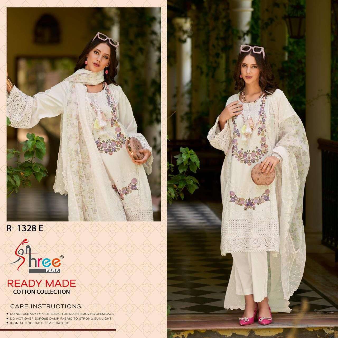 R-1328 COLOURS BY SHREE FABS 1328-E TO 1328-H SERIES ORGANZA WORK READYMADE DRESSES