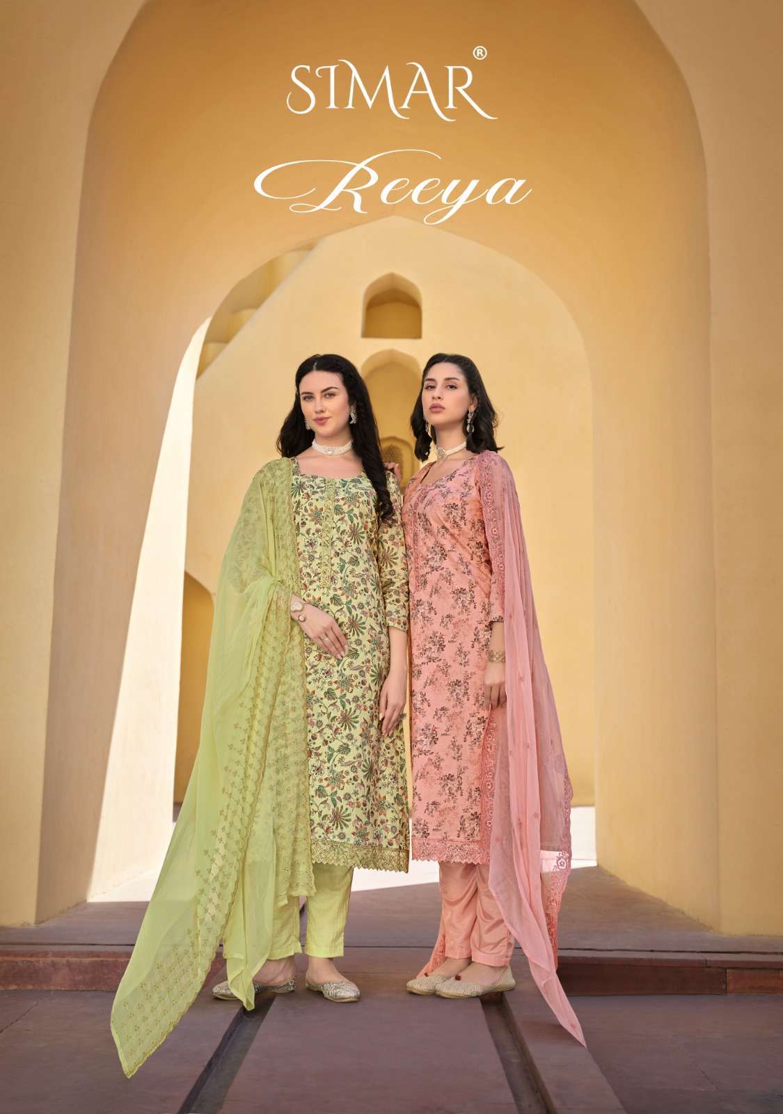 REEYA BY SIMAR 6319 TO 6324 SERIES PURE LAWN COTTON PRINT WORK DRESSES