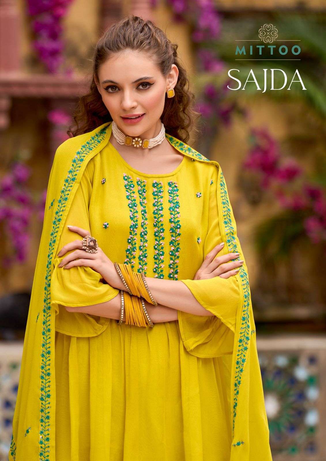 SAJDA BY MITTOO 3001 TO 3004 SERIES HEAVY GEORGETTE EMBROIDERY WORK READYMADE DRESSES