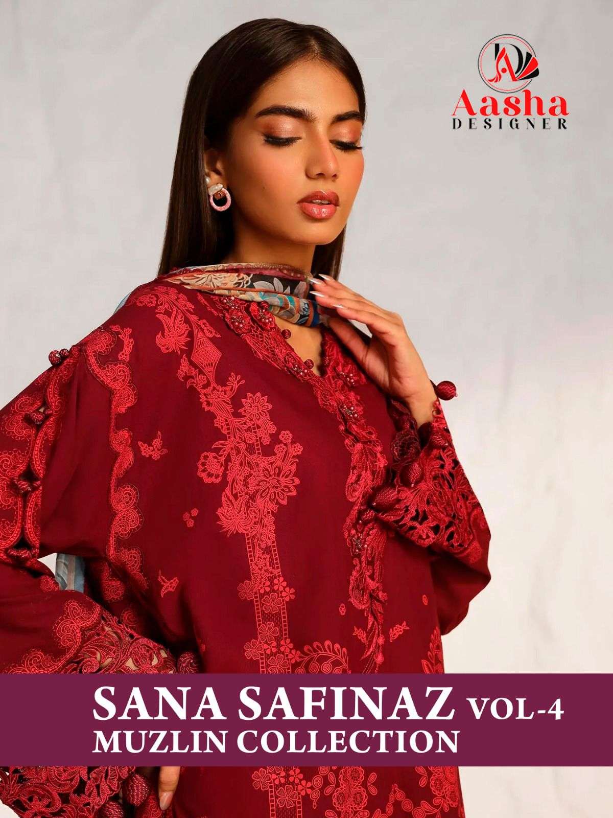 SANA SAFINAZ MUZLIN COLLECTION VOL-4 BY AASHA DESIGNER 1105 AND 1106 COTTON WORK PAKISTANI DRESSES