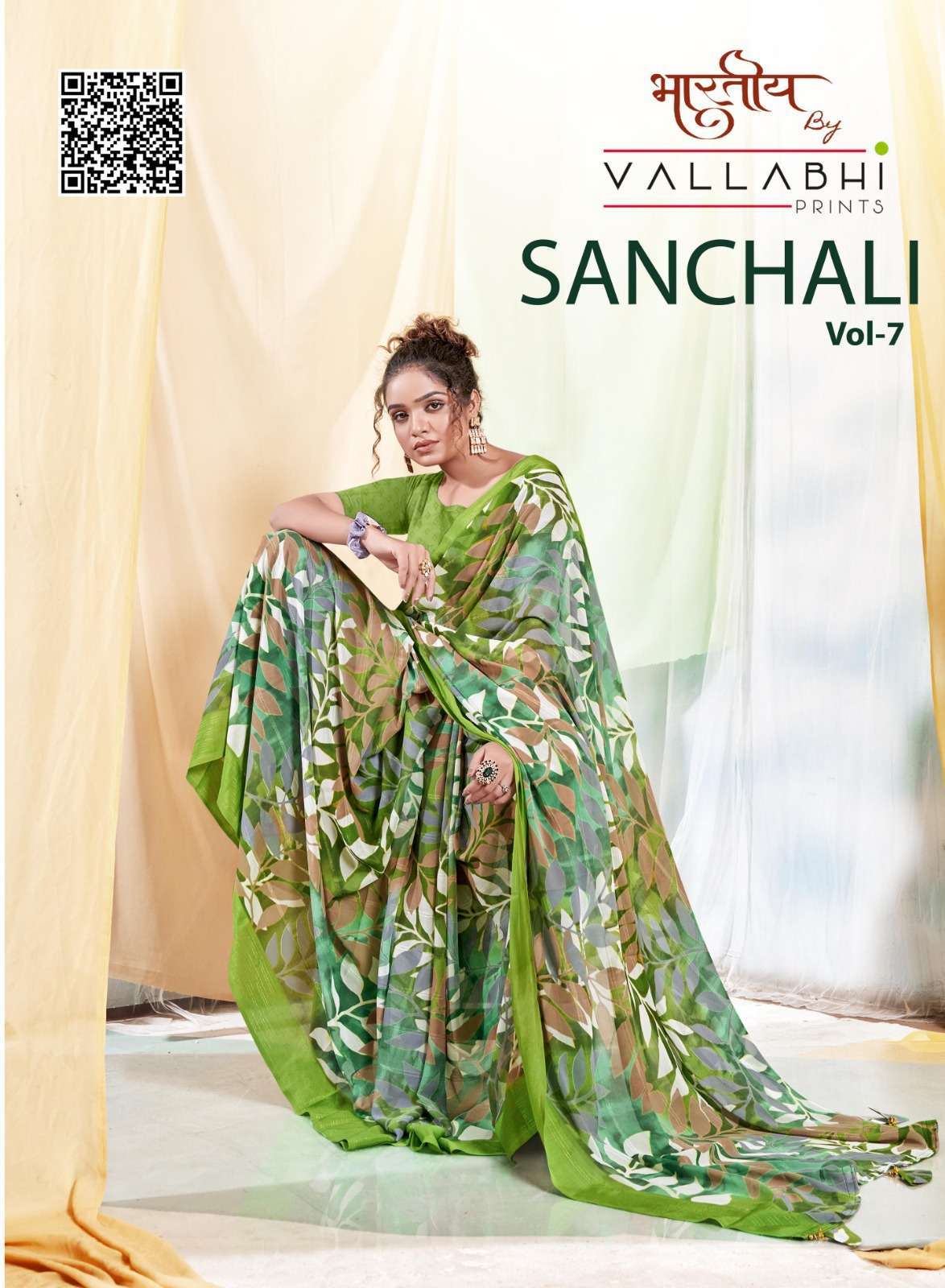 SANCHALI VOL-7 BY VALLABHI PRINTS 28071 TO 28076 SERIES GEORGETTE PRINT SAREES