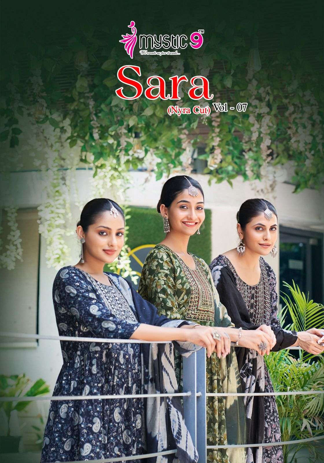 SARA VOL-7 BY MYSTIC9 7001 TO 7008 SERIES RAYON CAPSULE PRINT WORK READYMADE DRESSES