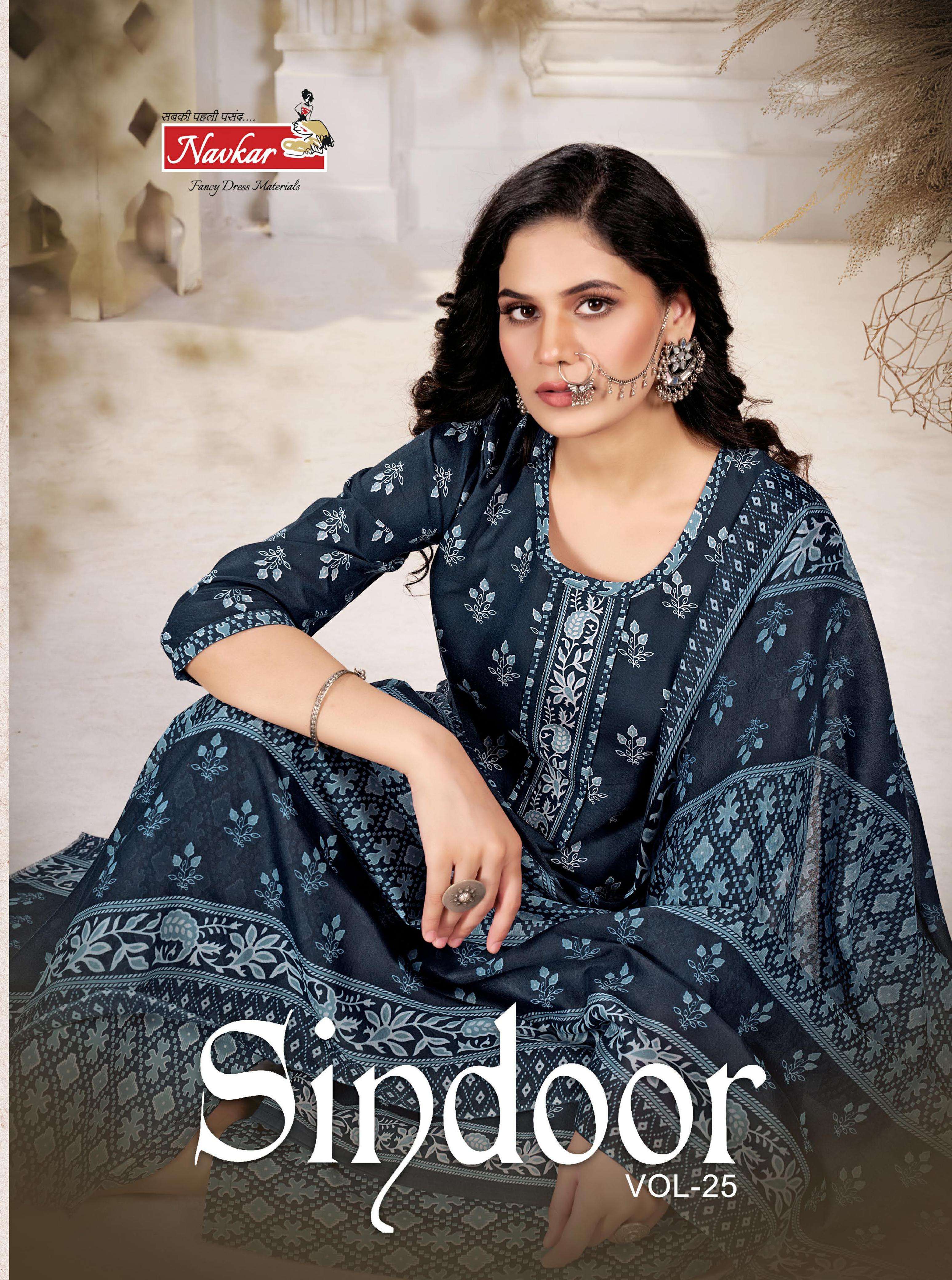 SINDOOR VOL-25 BY NAVKAR 25001 TO 25016 SERIES MIX COTTON PRINT READYMADE DRESSES