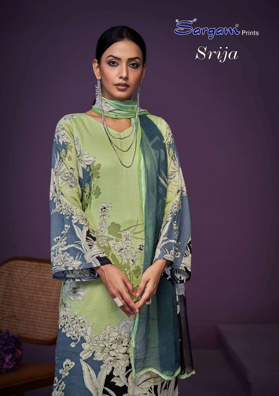 SRIJA BY SARGAM PRINTS 2512-A TO 2512-D SERIES COTTON PRINT HAND WORK PAKISTANI DRESSES