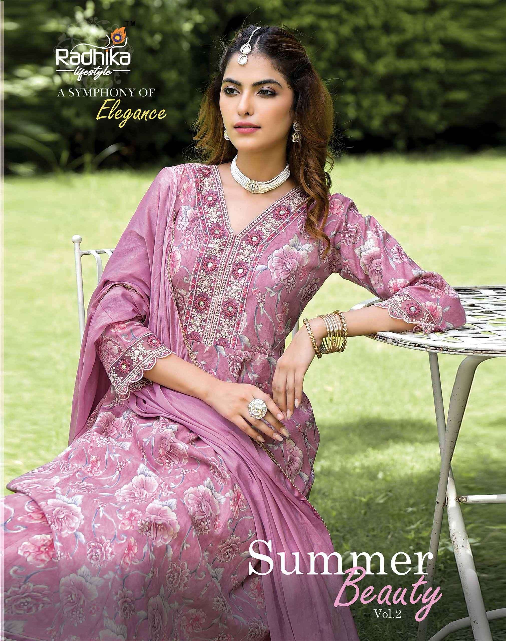 SUMMER BEAUTY VOL-2 BY RADHIKA LIFESTYLE 2001 TO 2006 SERIES COTTON FOIL PRINT WORK DRESSES