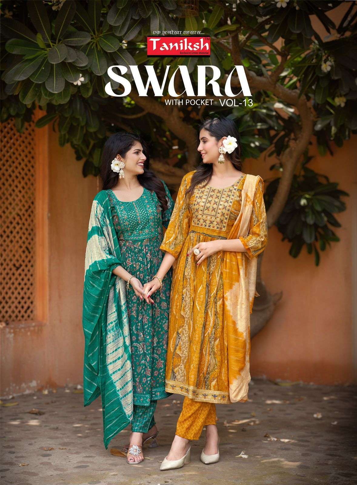 SWARA VOL-13 BY TANIKSH 13001 TO 13008 SERIES CAPSULE PRINT WORK READYMADE DRESSES