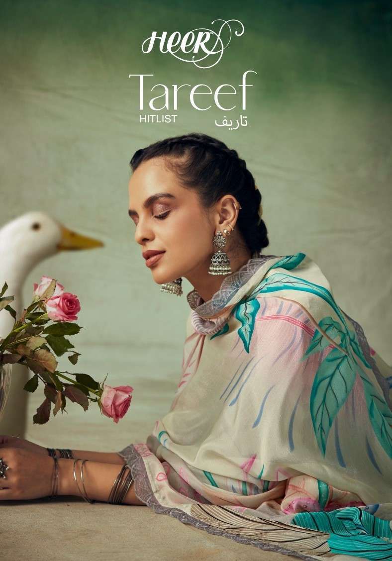 TAREEF HIT LIST BY HEER 9272 TO 9276 SERIES MUSLIN PRINT EMBROIDERY WORK DRESSES