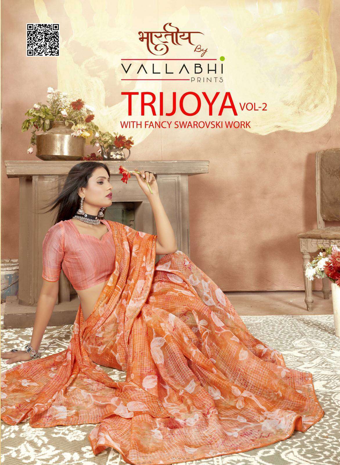 TRIJOYA VOL-2 BY VALLABHI PRINTS 28971 TO 28976 SERIES CHIFFON PRINT CASUAL SAREES