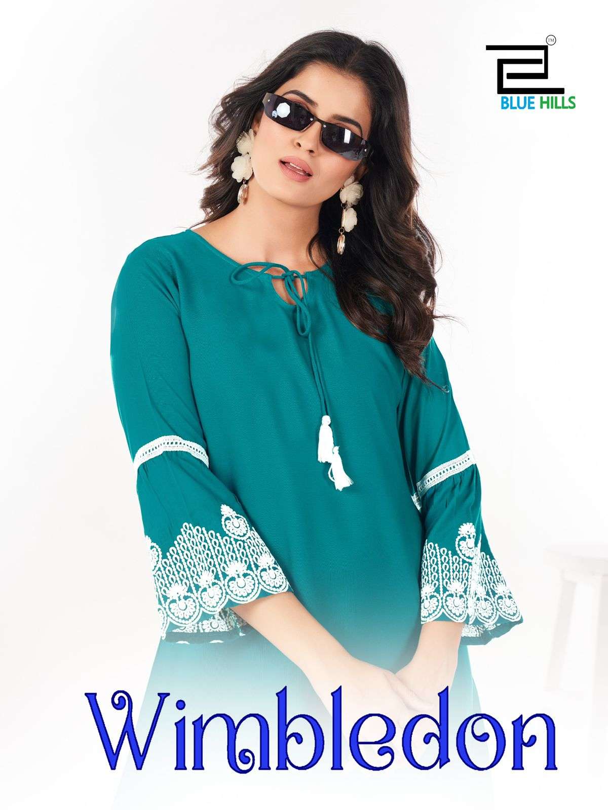 WIMBLEDON BY BLUE HILLS 1001 TO 1006 SERIES RAYON EMBROIDERY WORK KURTIS