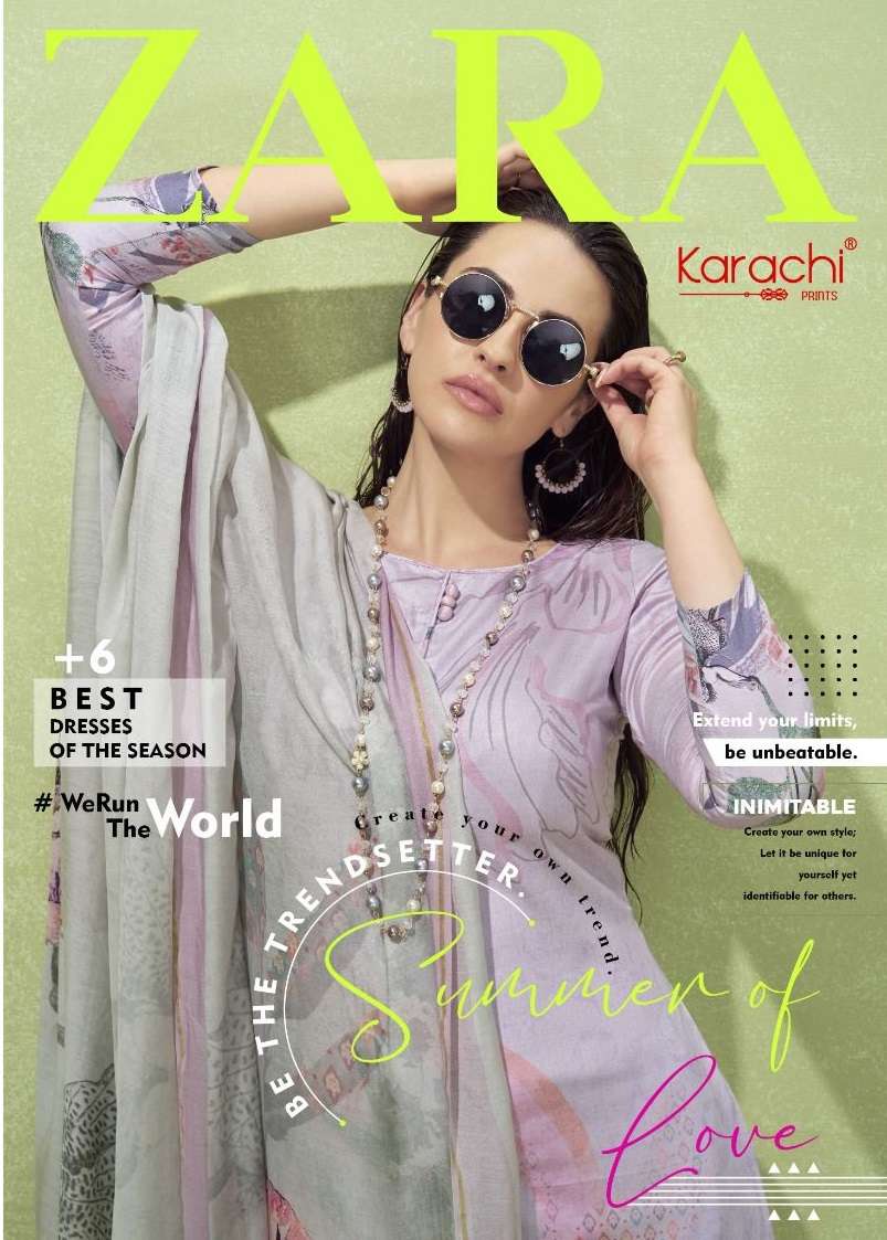 ZARA 40001 TO 40006 SERIES BY KARACHI PRINTS JAM SATIN PRINT EMBROIDERY WORK DRESSES