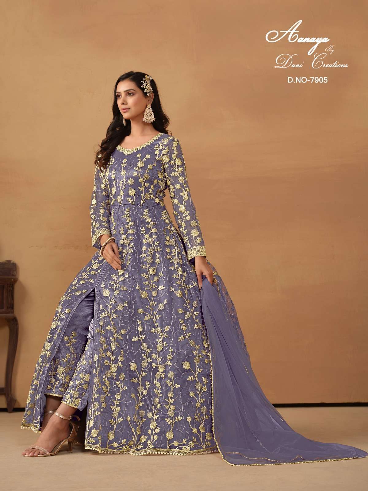 AANAYA VOL-179 BY AANAYA 7905 TO 7908 SERIES NET HEAVY EMBROIDERY WORK DRESSES