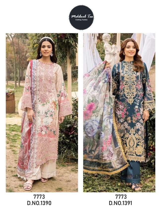 ADAN LIBAS 1390 & 1391 HITS BY MEHBOOB TEX PURE COTTON PRINT WORK PAKISTANI DRESSES