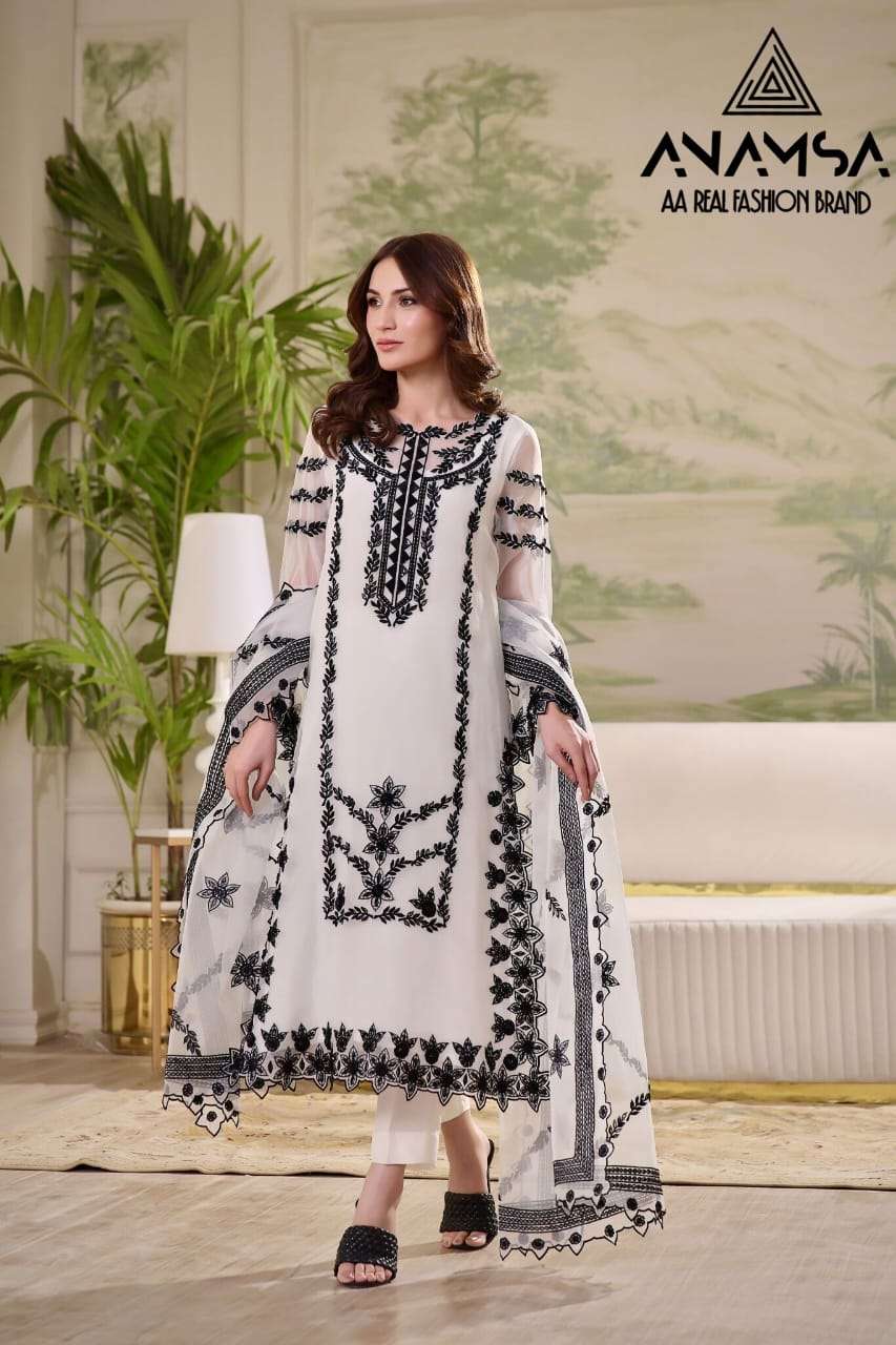 ANAMSA 496 HIT DESIGN BY ANAMSA FAUX GEORGETTE WORK PAKISTANI DRESS