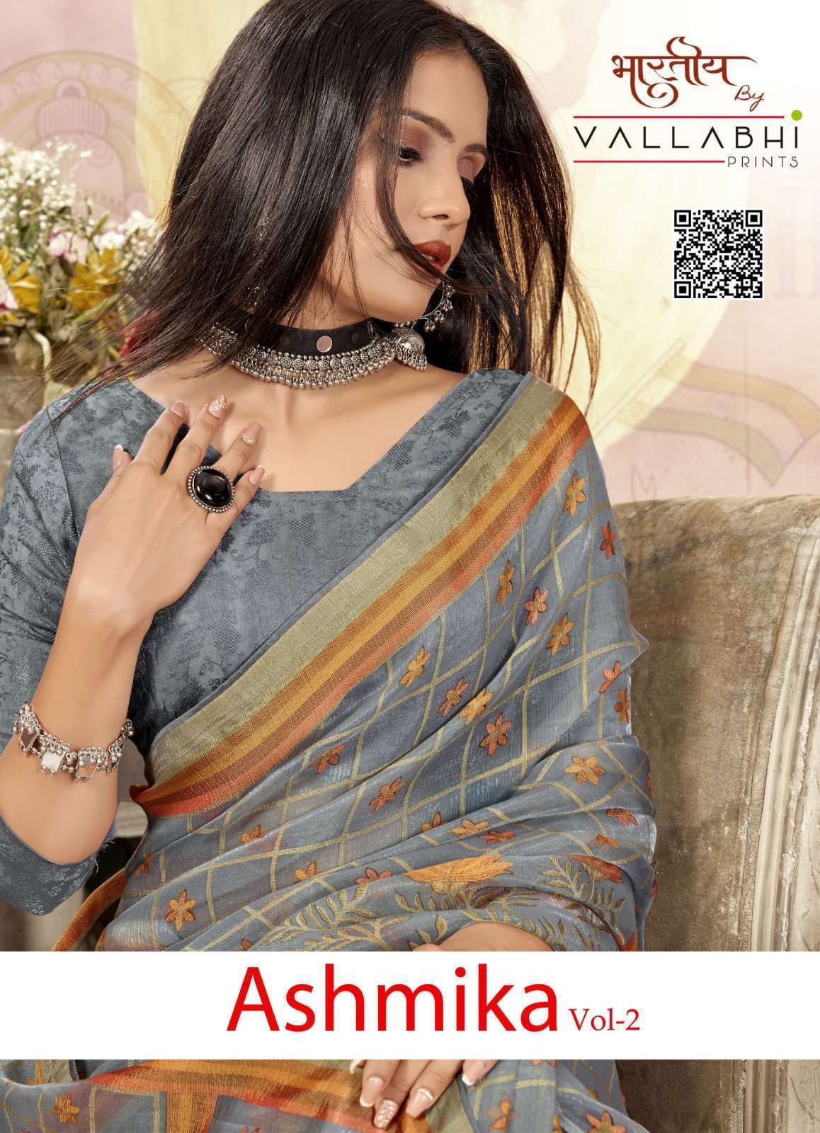 ASHMIKA VOL-2 BY VALLABHI PRINTS 29161 TO 26166 SERIES BRASSO PRINT WORK SAREES