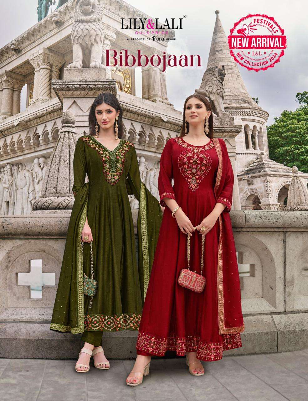 BIBBOJAAN BY LILY & LALI 20501 TO 20506 SERIES VICHITRA SILK WORK READYMADE DRESSES