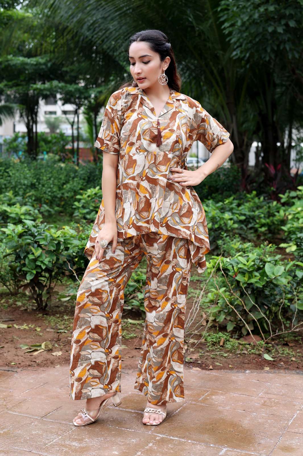 CLAURA BY AQSAWHOLESALE PREMIUM RAYON PRINT KAFTAN CO-ORD SET