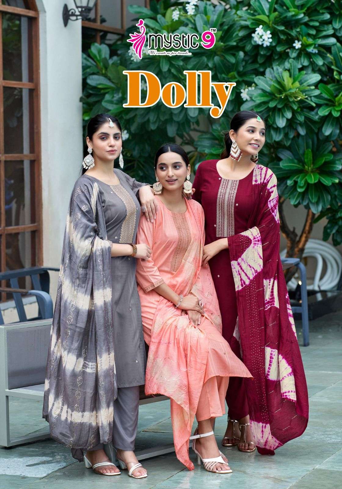 DOLLY VOL-2 BY MYSTIC9 2001 TO 2008 SERIES RAYON PRINT WORK READYMADE DRESSES