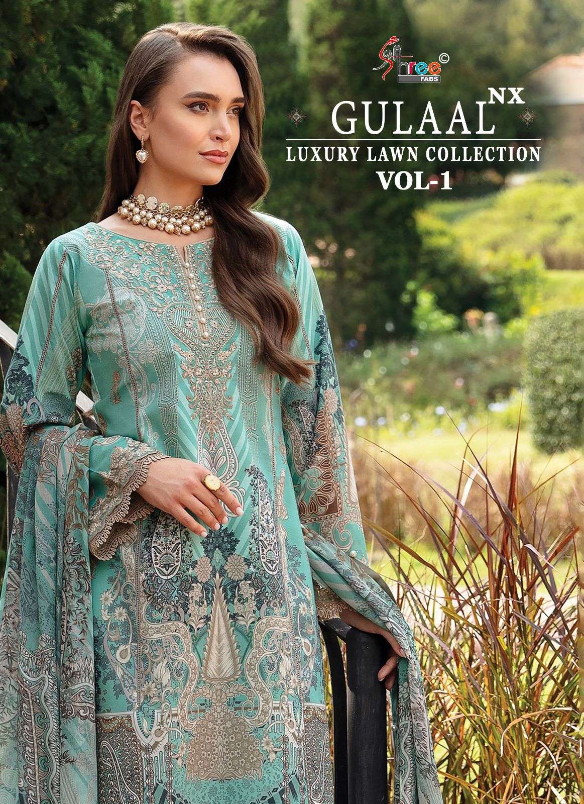 GULAAL LUXURY LAWN COLLECTION VOL-1 NX BY SHREE FABS COTTON PRINT WORK PAKISTANI DRESSES