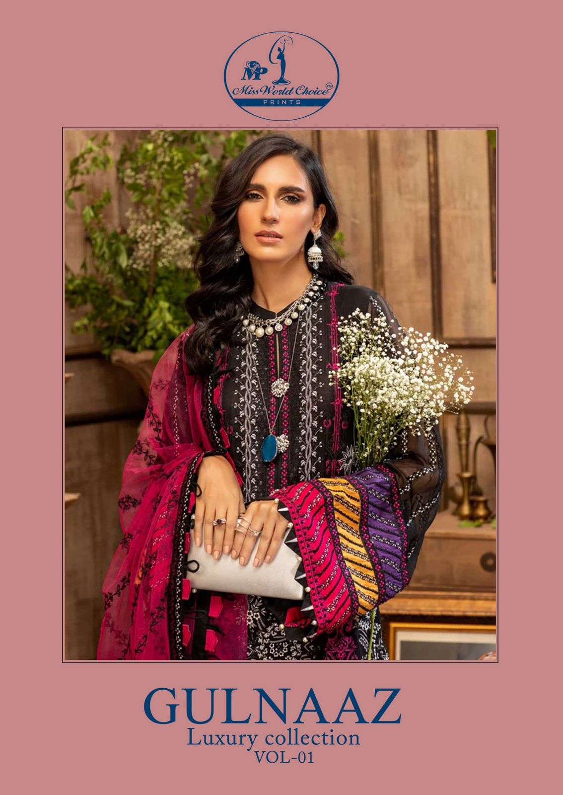 GULNAAZ BY MISS WORLD CHOICE 1001 TO 1006 SERIES MIX COTTON PRINT PAKISTANI DRESSES