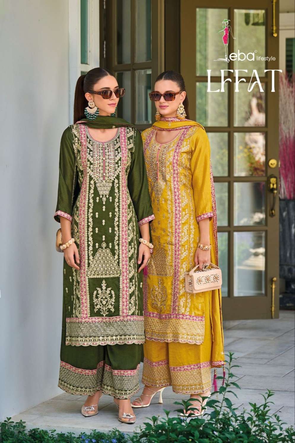 IFFAT BY EBA LIFESTYLE 1701 & 1702 SERIES PREMIUM SILK WORK READYMADE DRESSES