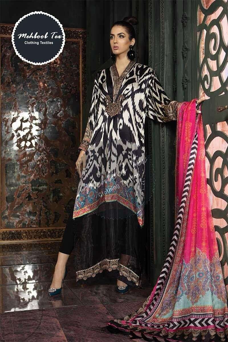 JADE SOLITAIRE 1411 BY MEHBOOB TEC PURE COTTON PRINT WORK PAKISTANI DRESS