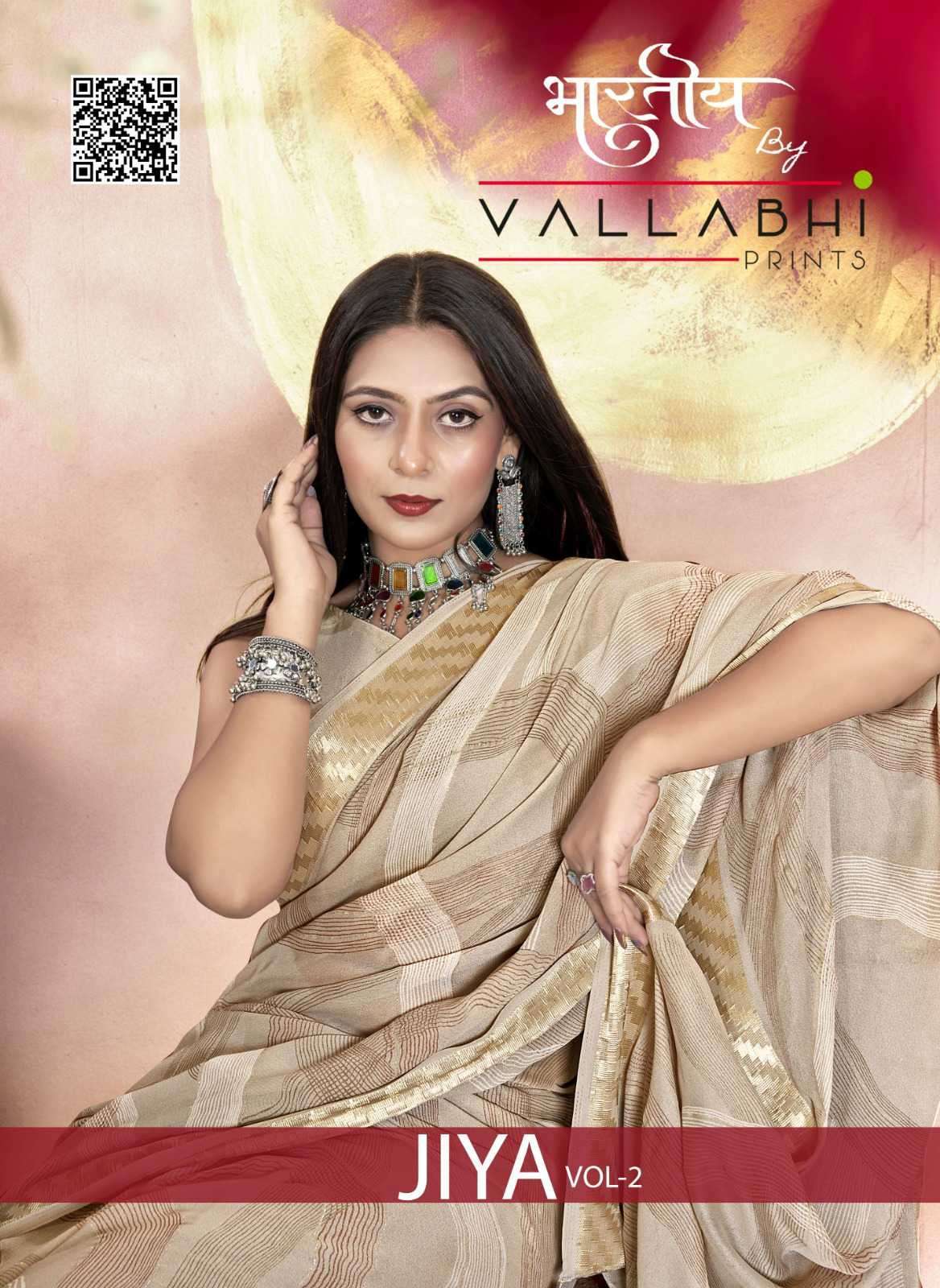 JIYA VOL-2 BY VALLABHI PRINTS 28961 TO 28966 SERIES GEORTGETTE PRINT WORK SAREES