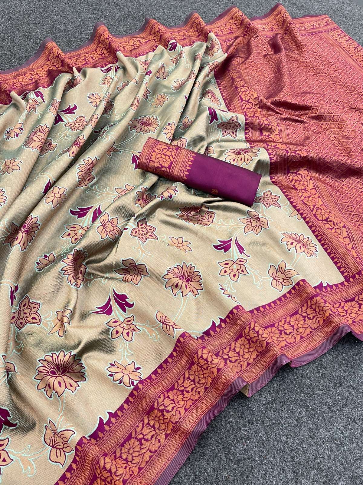 KT-146 COLOURS BY AQSAWHOLESALE BANARASI SOFT SILK FESTIVE WEAR SAREES