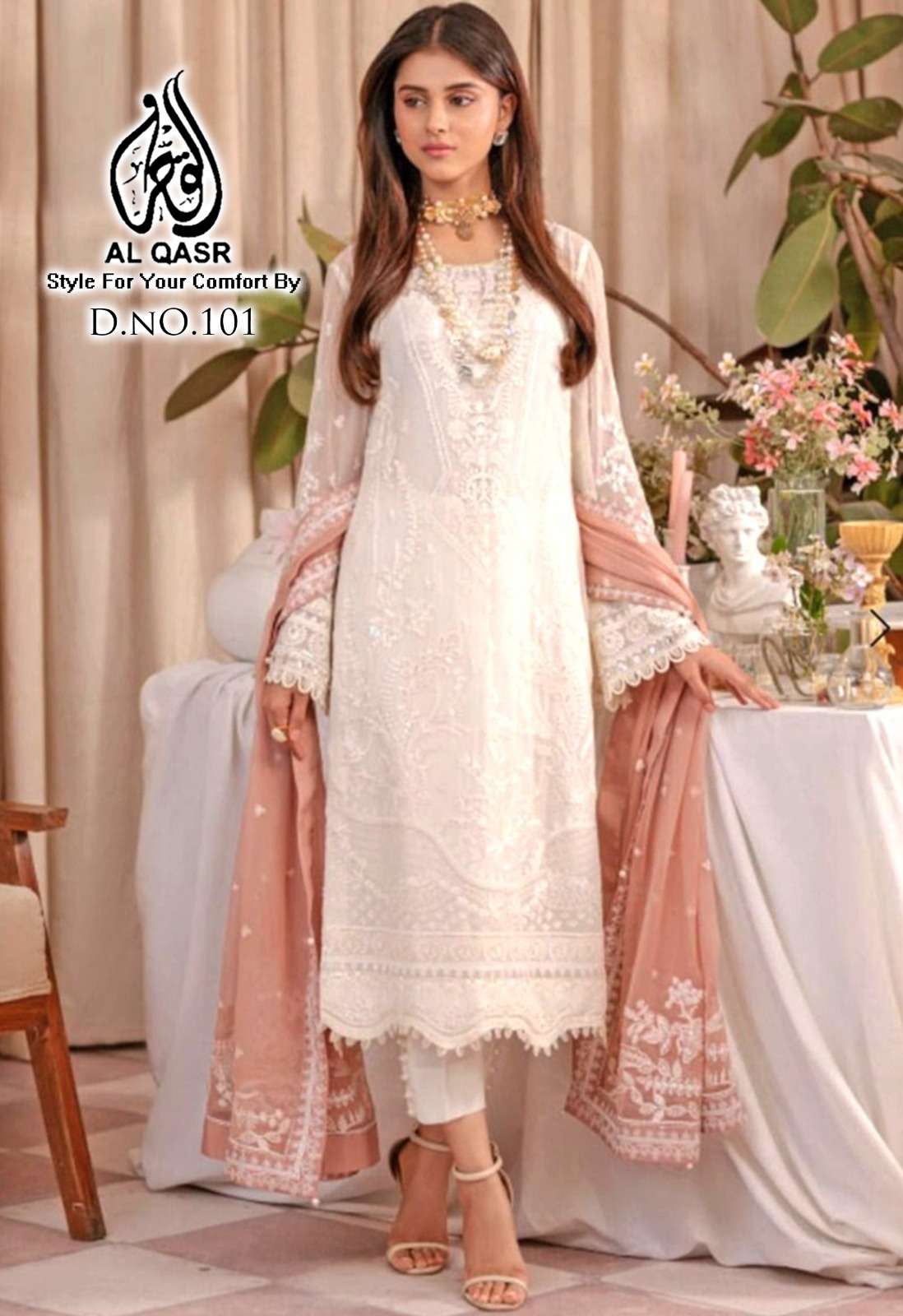 MA-84 NX BY AL QASR HEAVY GEORGETTE WORK READYMADE PAKISTANI DRESSES