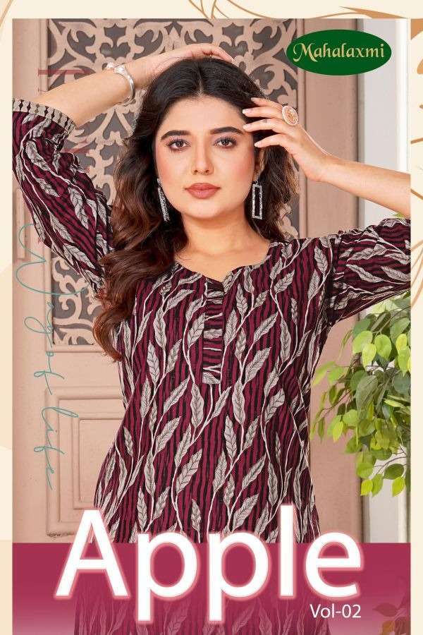 MAHALAXMI APPLE VOL-2 BY AQSAWHOLESALE 3513 TO 3530 SERIES HEAVY COTTON PRINT TUNICS