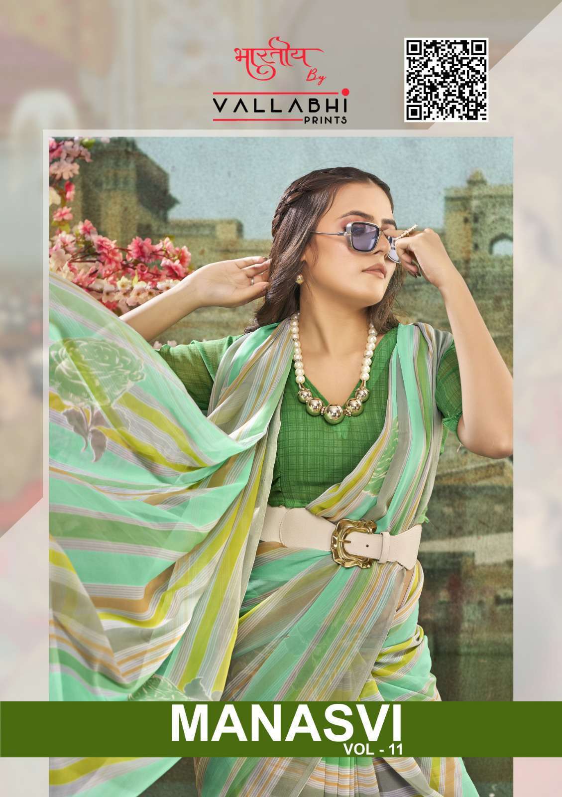 MANASVI VOL-11 BY VALLABHI PRINTS 161125 TO 161129 SERIES GEORGETTE PRINT SAREES