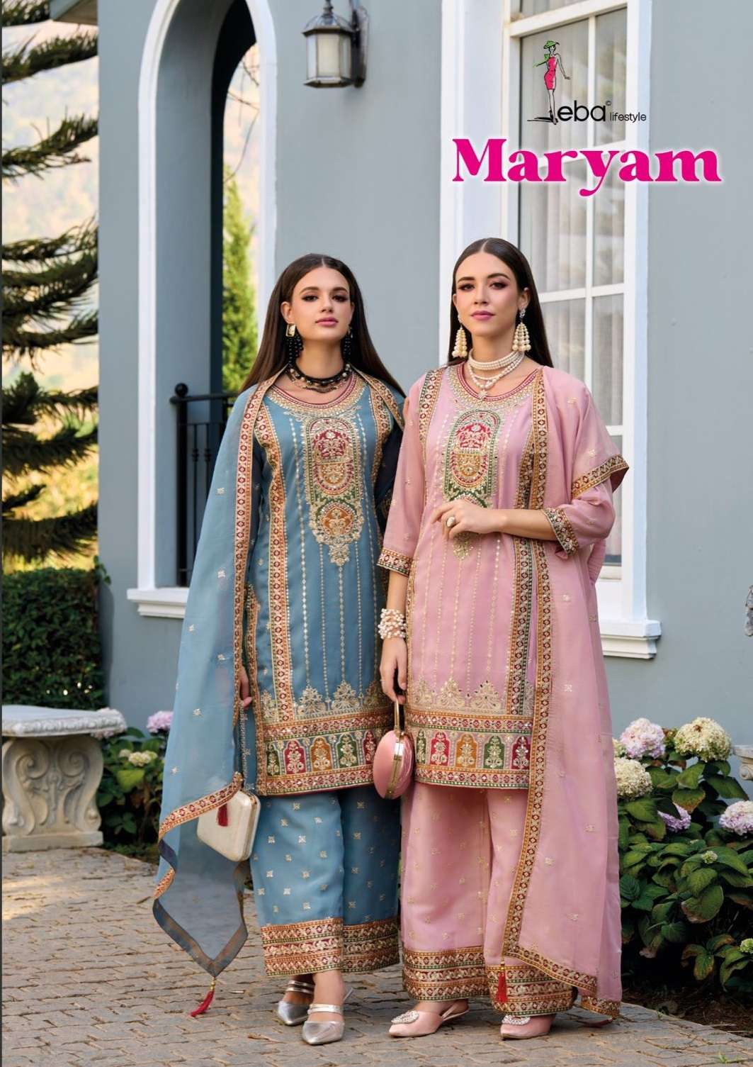 MARYAM BY EBA LIFESTYLE 1687 & 1688 SERIES SIMAR ORGNAZA WORK READYMADE DRESSES