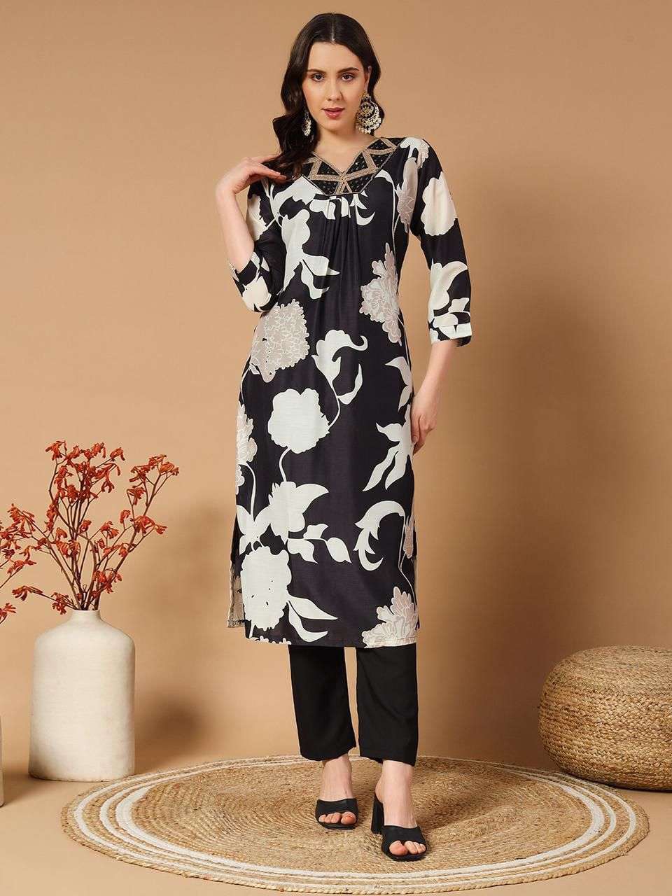 MD-619 NX BY AQSAWHOLESALE MUSLIN PRINT WORK READYMADE DRESSES