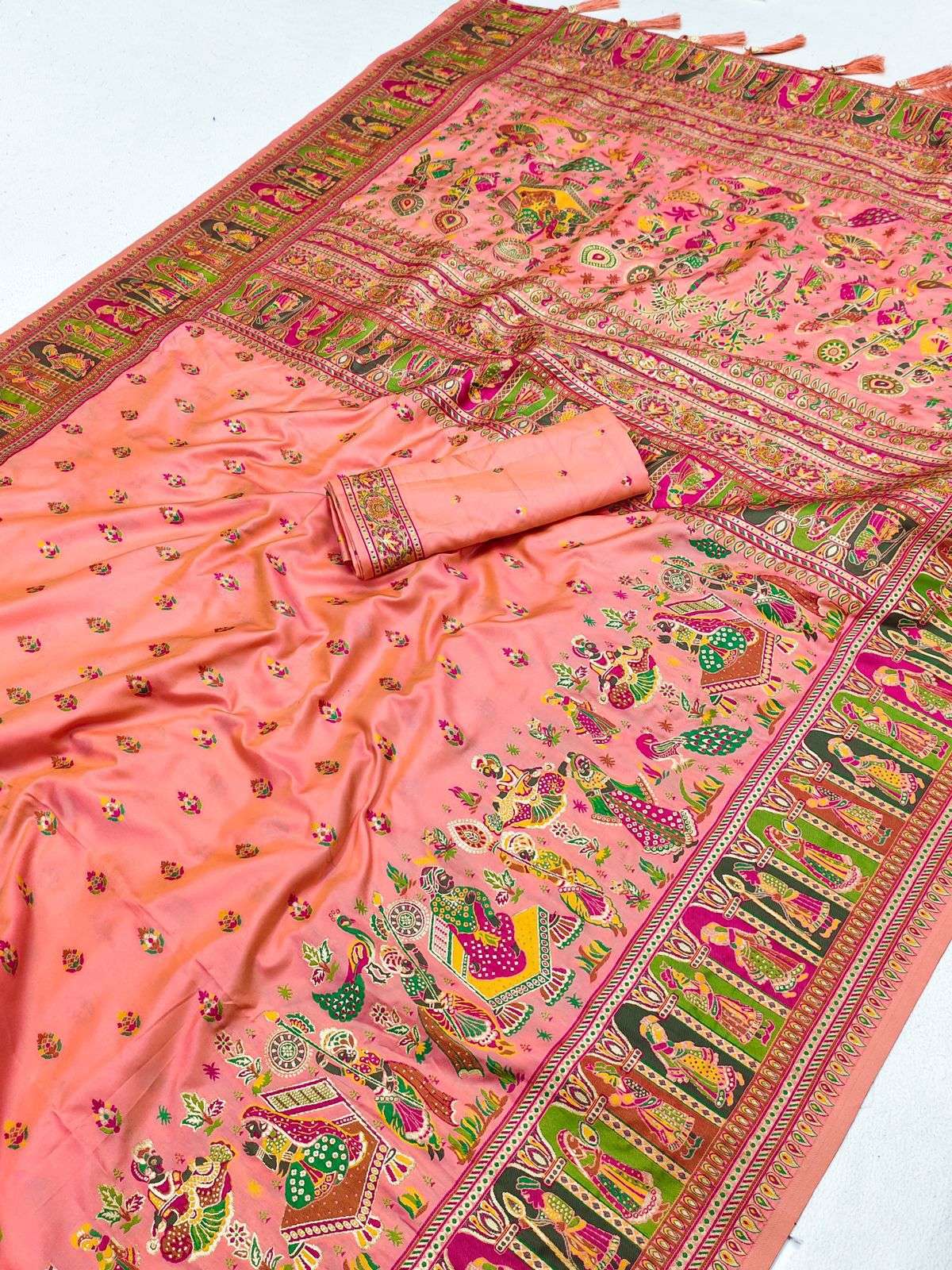 MNT-196 COLOURS BY AQSAWHOLESALE SOFT KANJIVARAM SILK SAREES