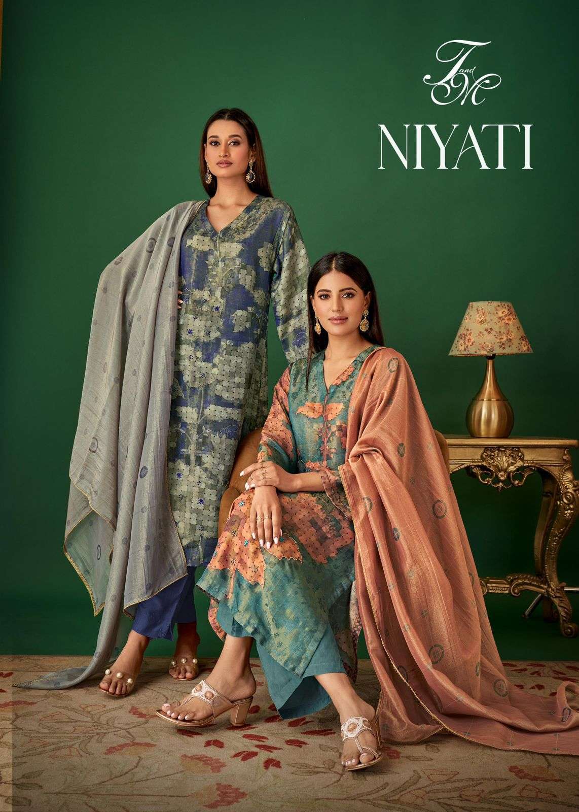 NIYATI BY T&M 8525 TO 8590 SERIES SIMMER JACQUARD HAND WORK DRESSES