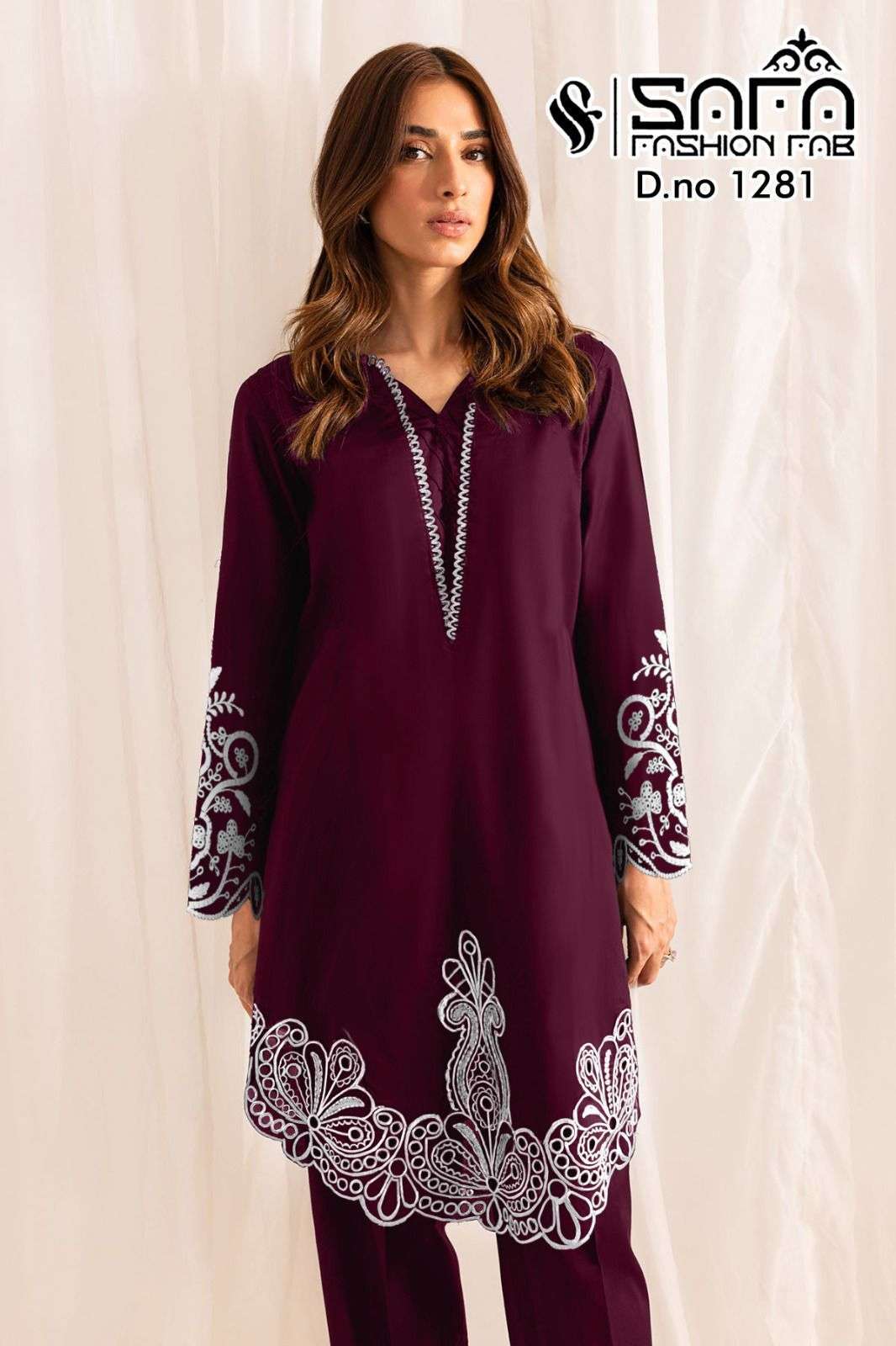 SAFA 1281 NX BY SAFA FASHION FAB HEAVY SOFT FABRIC WORK READYMADE PAKISTANI DRESSES