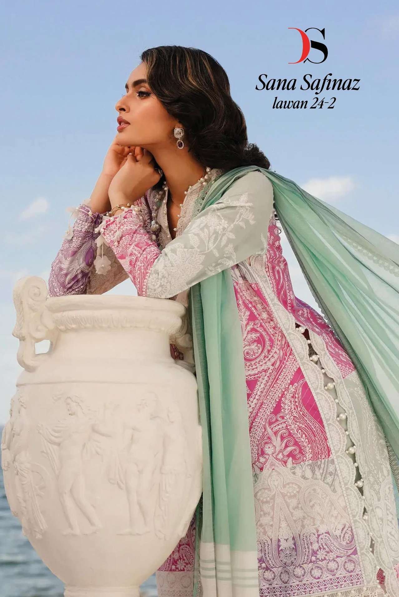 SANA SAFINAZ LAWN 24 VOL-2 BY DEEPSY SUITS 6071 TO 6078 SERIES COTTON PRINT WORK DRESSES