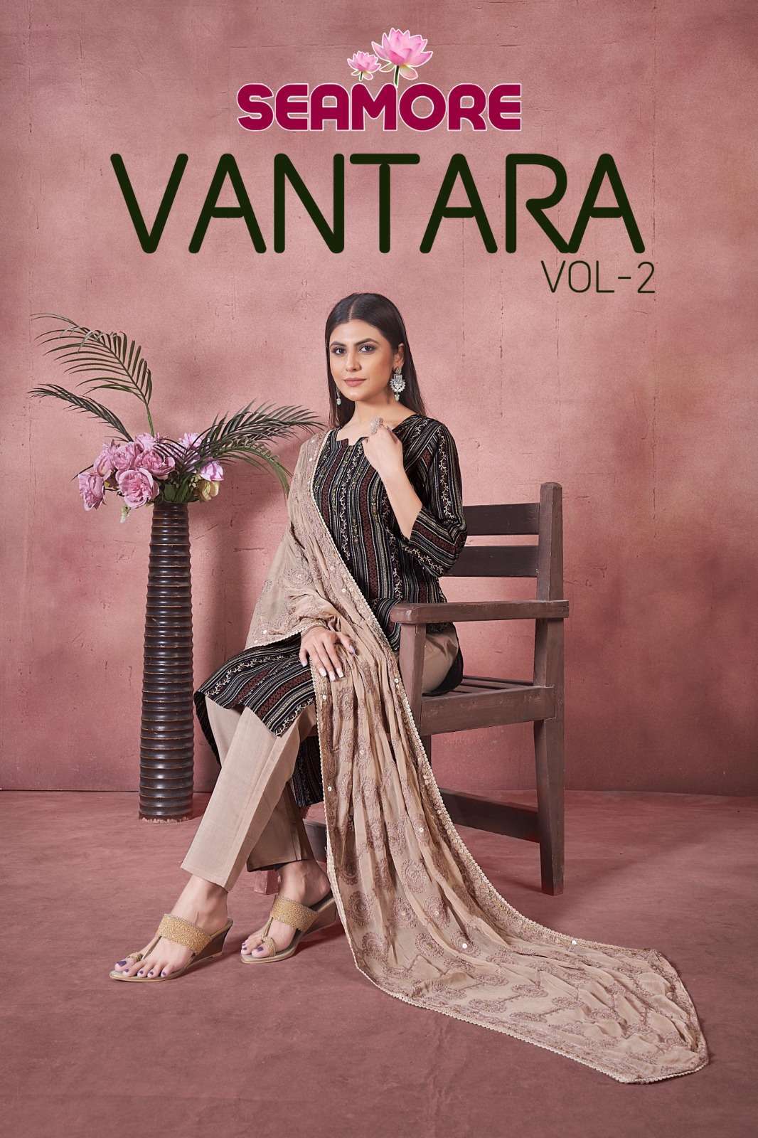 SEAMORE VANTARA VOL-2 BY AQSAWHOLESALE ART SILK WORK READYMADE DRESSES