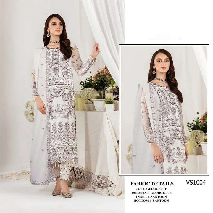 VS-1004 HIT DESIGN BY VS FASHION GEORGETTE EMBROIDERY WORK PAKISTANI DRESS