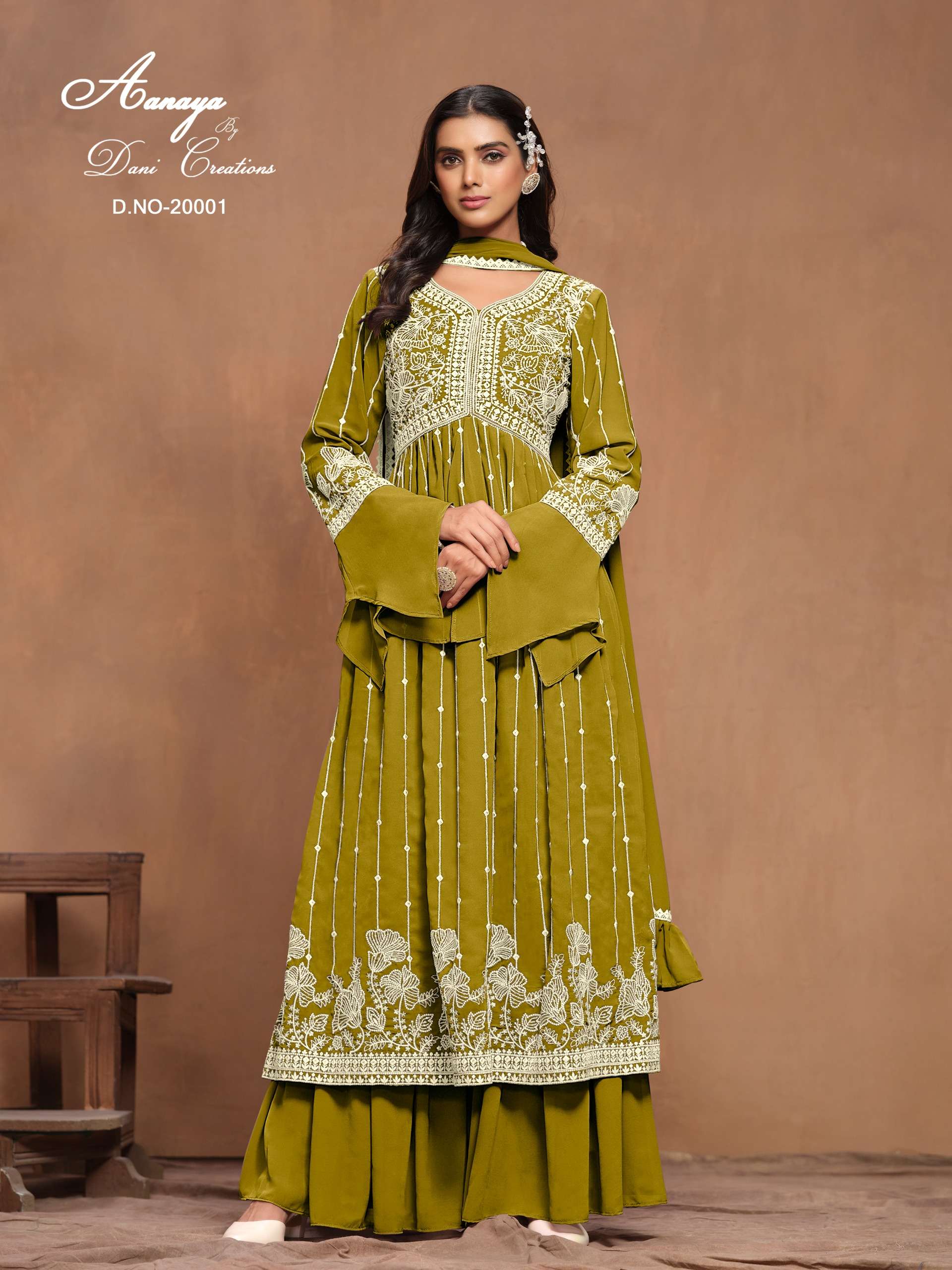 AANAYA VOL-200 BY AANAYA 20001 TO 20004 SERIES FAUX GEORGETTE EMBROIDERY WORK DRESSES