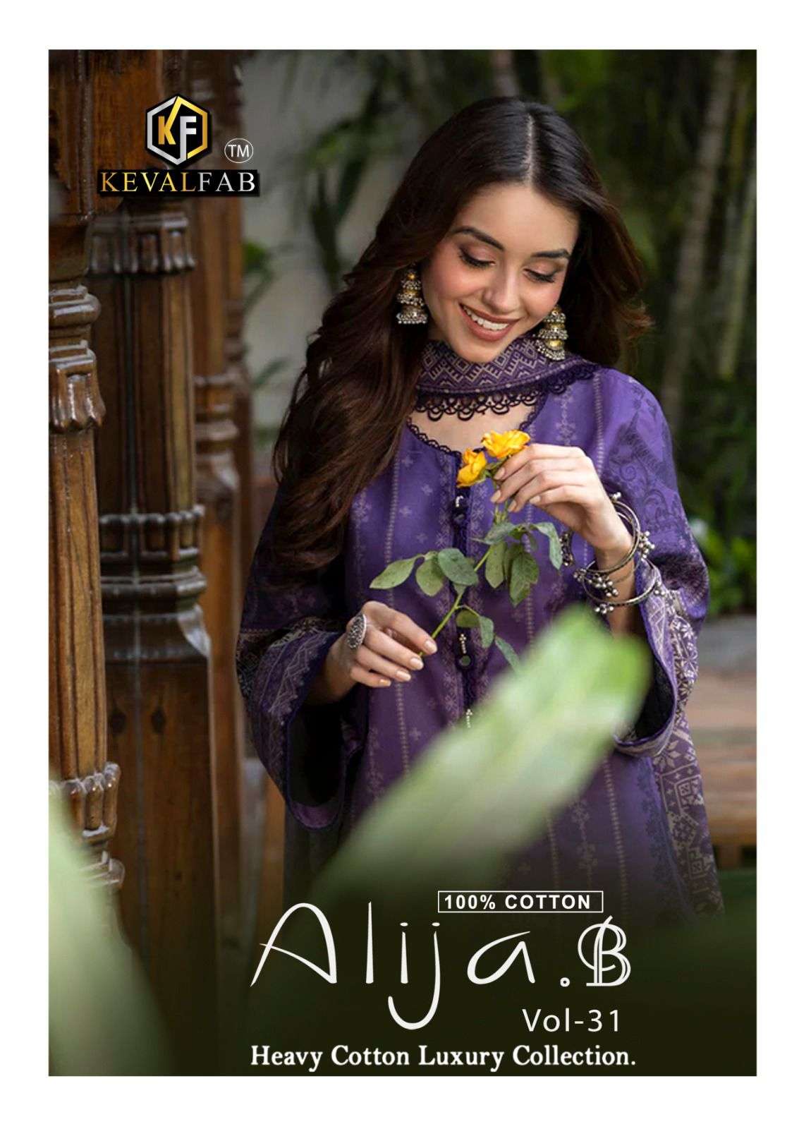 ALIJA.B VOL-31 BY KEVAL FAB 31001 TO 31006 SERIES HEAVY COTTON PRINT PAKISTANI DRESSES