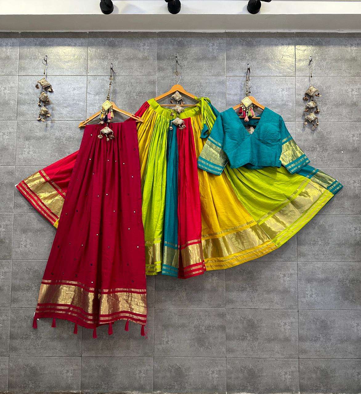 ASR-SHAYONA BY AQSAWHOLESALE MODAL GAJJI SILK READYMADE NAVRATRI CHANIYA CHOLIS