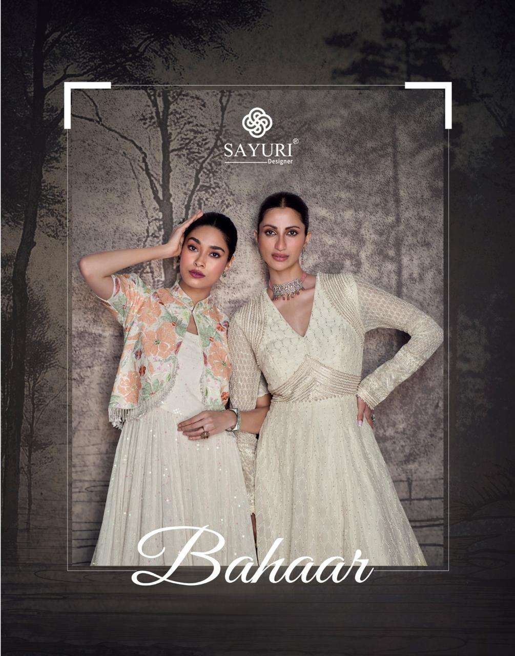 BAHAAR BY SAYURI 5606 TO 5608 SERIES GEORGETTE EMBROIDERY WORK GOWN & DUPATTAS