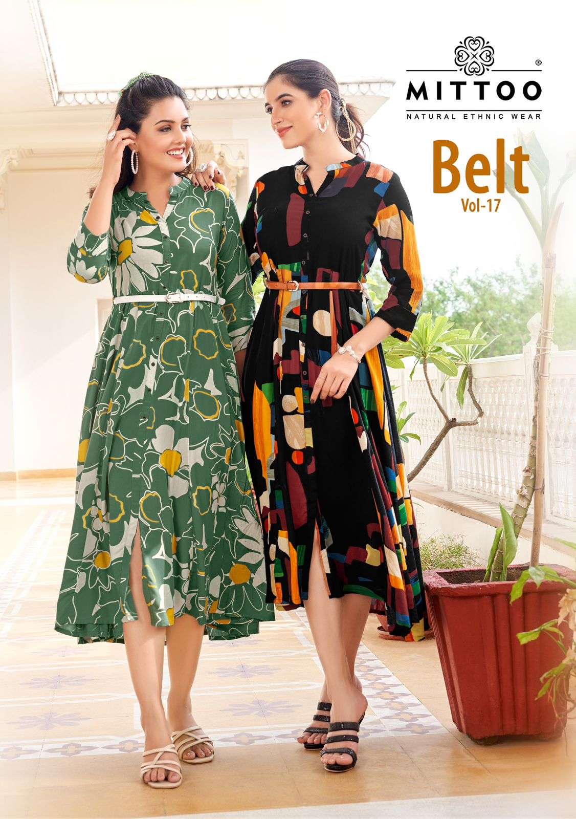 BELT VOL-17 BY MITTOO 1419 TO 1424 SERIES RAYON PRINT KURTIS